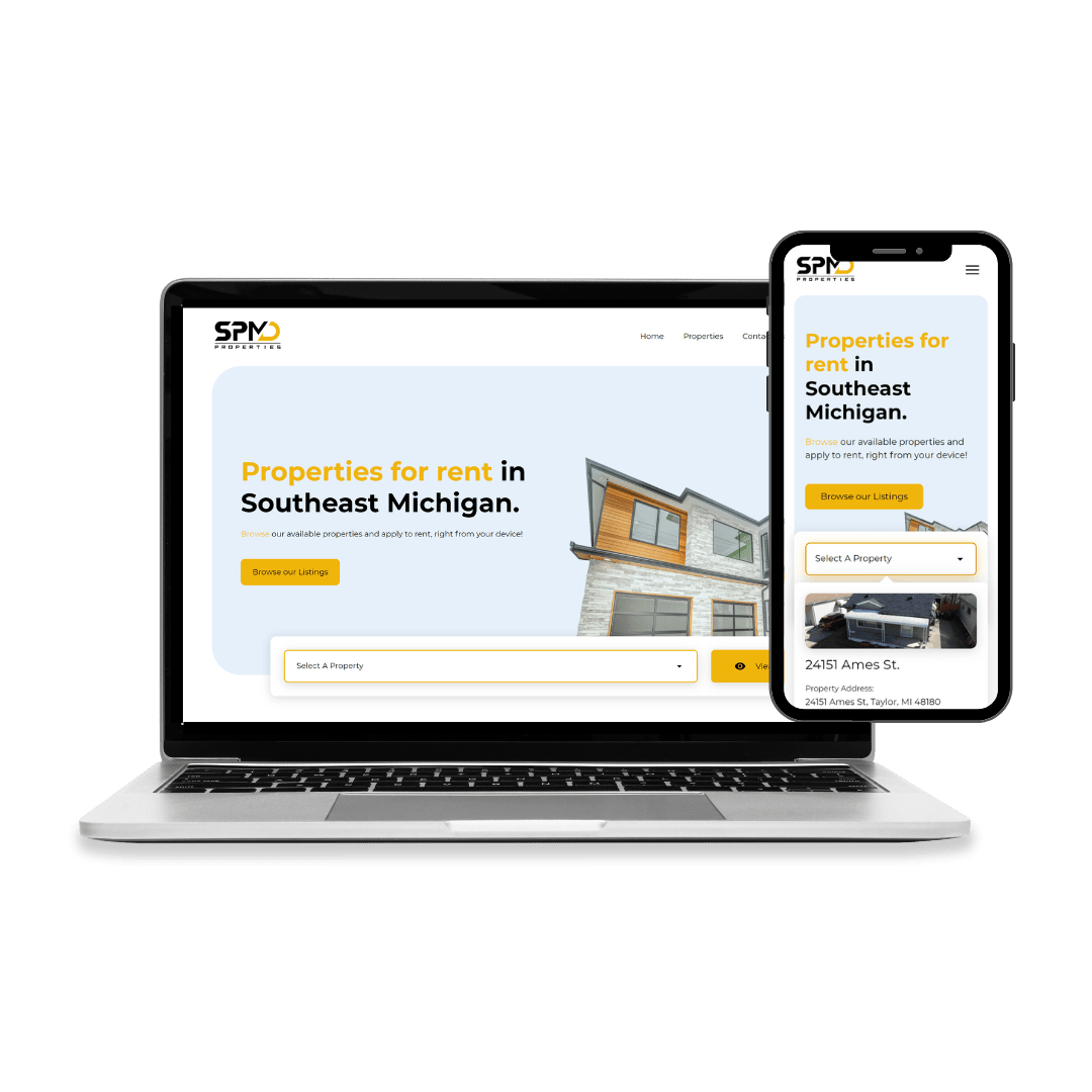 Screenshot of SPMD Properties' home page