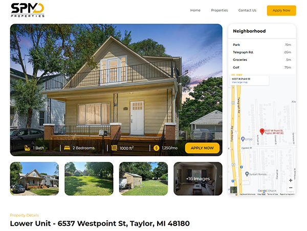 Screenshot of SPMD Properties' Property Page